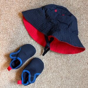 Baby hat and water shoes